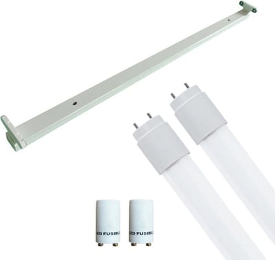 LED TL Armatuur met T8 Buis - Aigi Dybolo - 120cm Dubbel - 36W - Helder/Koud Wit 6500K - IP20