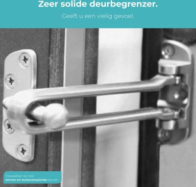 Deurbeveiliging - Kierstandhouder Protect - Deurbegrenzer - Deurvastzetter - Deuropenhouder - Deurstopper - Nikkel