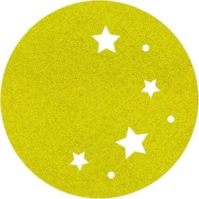 Sterrenhemel vilt onderzetters - Lichtgroen - 6 stuks - ø 9,5 cm - Kerst onderzetter - Tafeldecoratie - Glas onderzetter - Woondecoratie - Tafelbescherming - Onderzetters voor glazen - Keukenbenodigdheden - Woonaccessoires - Tafelaccessoires