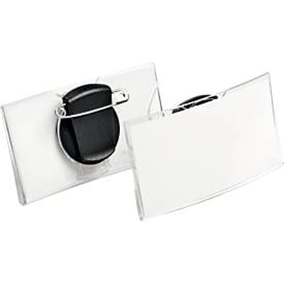 Badge durable 8124.19 convex met combiklem 40 x 75 mm