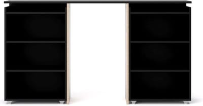 Nada hoofdeinde 160 cm met 4 planken zwart mat.