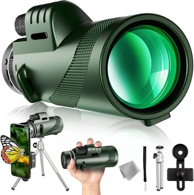Monoculaire Telescoop 50x60 voor Vogelobservatie, Kamperen en Wandelen met Smartphonehouder en Statief - Hoge Resolutie, Geschikt voor Volwassenen en Kinderen