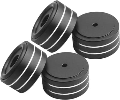 Luidspreker Voetjes - Isolatie Pads - Trilling Dempen - Antislip Rubberringen - 4cm Basis - Zwart