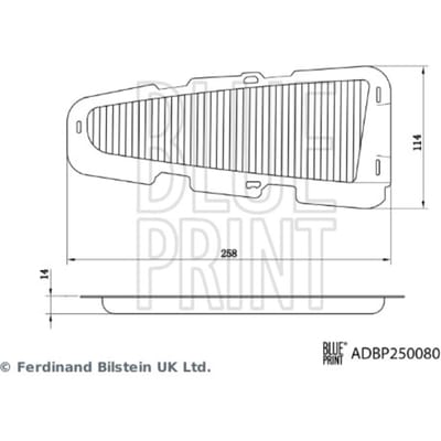 Cabinefilter BLUE PRINT ADBP250080