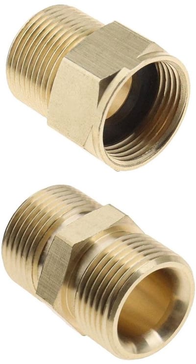 Dailygoody - M22 14mm Adapter - Hogedrukreiniger Slang - Messing