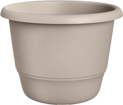 Elho Amiga Rond 47 - Bloempot voor Binnen & Buiten - 100% Gerecycled Plastic - Ø 47.0 x H 35.3 cm - Paddenstoel beige