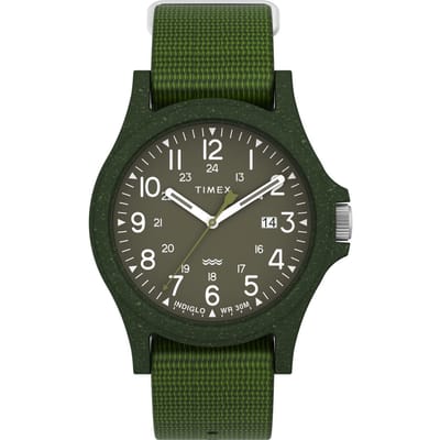 Timex Reclaim Ocean TW2V96000 Horloge - Nylon - Groen - Ø 40 mm