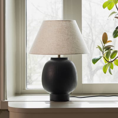 Globen Lighting tafellamp Lorenzo, zwart, hoogte 46 cm, keramiek