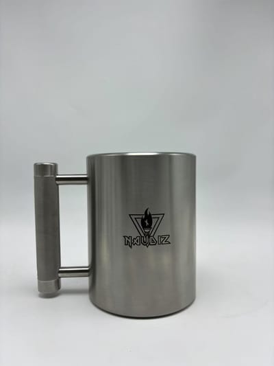 Naudiz - Logte Mok - Heavy Mug 10 kg – RVS Dumbbell Mok – Griptraining - Giftbox