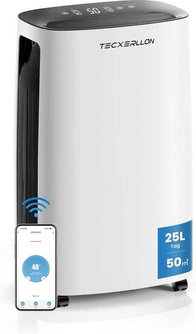 Krachtige Elektrische Luchtontvochtiger voor Grote Ruimtes tot 150 m³ - Stil en Energiezuinig
