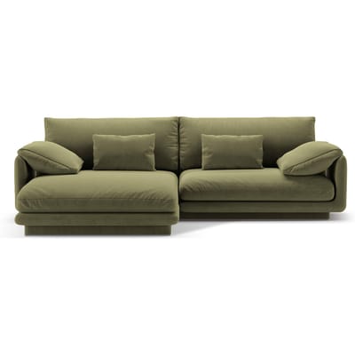 4-zits hoekbank Torino links velvet | Micadoni