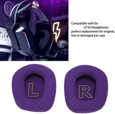 Vervangende Oorkussens - Headset-oordopjes - Zweetbestendig en antislip - Purper - Geluidskwaliteit - Geschikt voor G733-headset - Annadu...