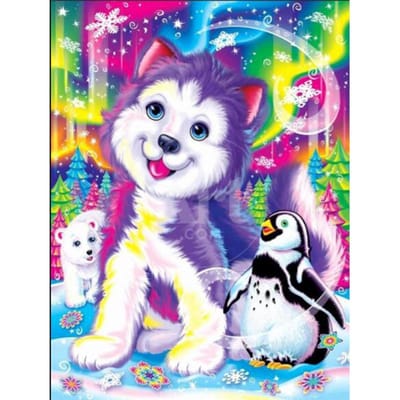 Kleurrijke cartoon kat diamant schilderij volledige ronde strass foto's 20X30CM pink