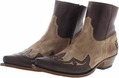 Sendra 14379 CUERVO WEST Heren western enkellaars bruin beige - 40 EU