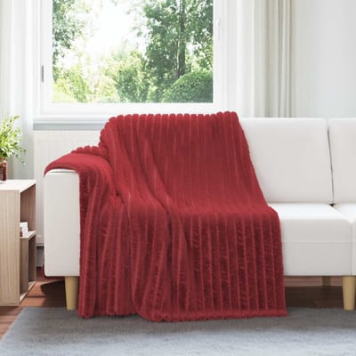 vidaXL - plaid - Bordeaux - Rood - 200 - x - 150 - cm - 0.8 - kg - Fleece
