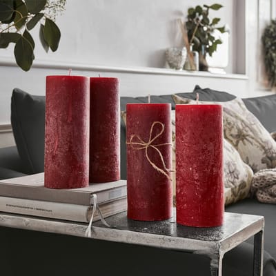 LOBERON Kaars set van 4 Homel rood