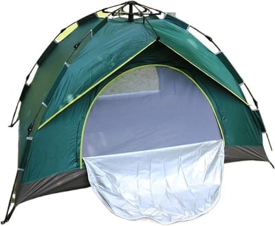 Kampeertent Outdoor - Dubbeldekker Tent - Volautomatisch Opzetten - Lichtgewicht 3kg - 200x200x135cm - Oranje
