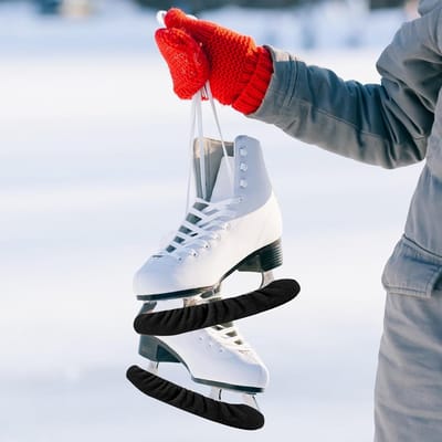 Schaatsbeschermers - IJzerhoezen - Schaatsen Beschermen - Antislip Ontwerp - 16 x 2.5 cm - Zwart