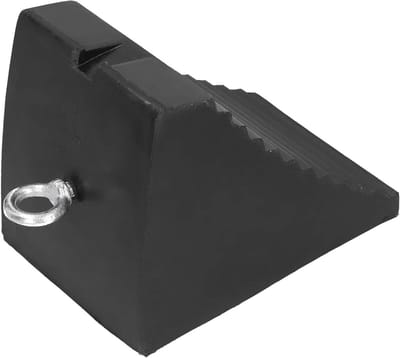 Rubberen Wielkeg - Bandstopblok - Voertuig Stabiliseren - Dempend Ontwerp - 24x195x165cm - Zwart