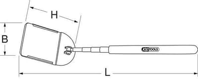 Telescoop-inspectiespiegel 195-685mm voor nauwkeurige inspectie