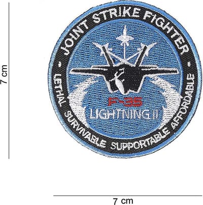 Embleem stof Joint strike fighter groot
