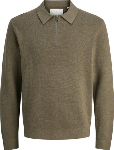 JACK&JONES - JPRBLAMILANO STITCH KNIT ZIP POLO SN - Heren - Polo's