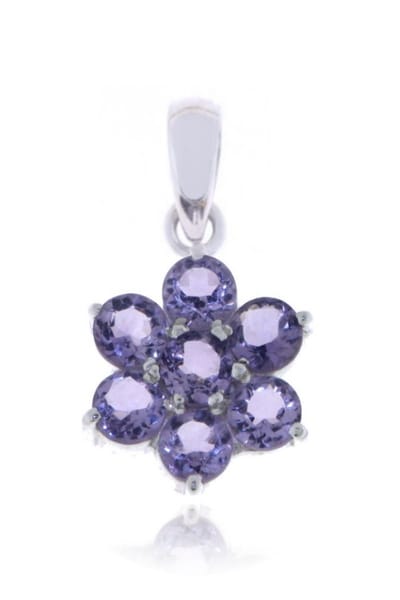 SilverGems Zilveren hanger met Amethist edelstenen