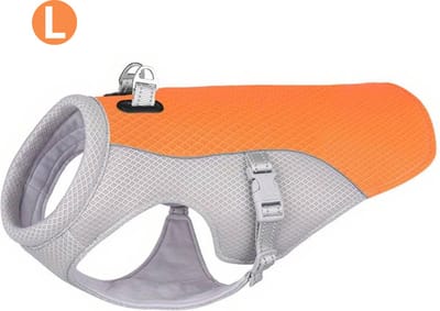 Livano Koelvest Hond - Koelvesten - Verkoeling - Honden Kleding - Hondenkleding - Duurzaam - Oranje - Maat L