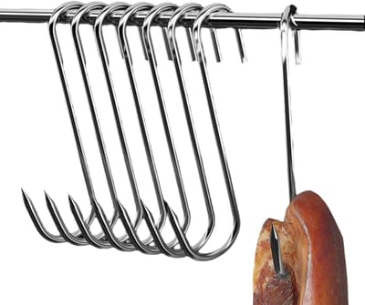 HhBdy Meat Hooks 30 Pieces S Hooks Stainless Steel, Hooks for Hanging Max Load 20kg Stainless Steel Killer Hooks for - ShopVlot