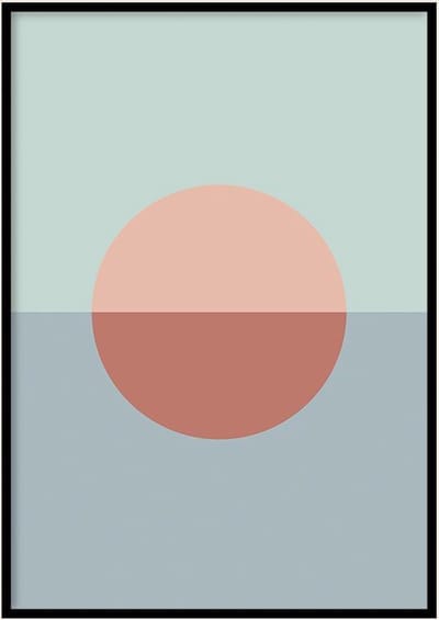 Poster Abstract Half - 50x70 cm - Abstract Poster - WALLLL