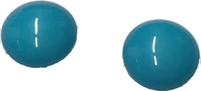Petra's Sieradenwereld - Clipoorbel rond turquoise kunststof (30132668)