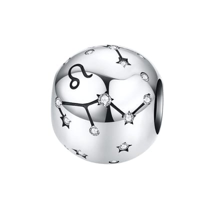 Sterrenbeeld leeuw bedel zirkonia | zodiac leo bead | Zilverana | geschikt voor alle bekende merken | 925 zilver | moederdag| bedels voor armband