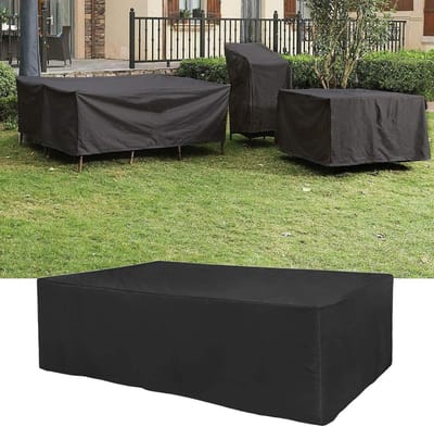 Famanu – Waterdichte tuinmeubelhoes voor terrasset - 420D Oxford stof - weer- en windbestendig met trekkoord - duurzame winterhoes voor buitenmeubilair