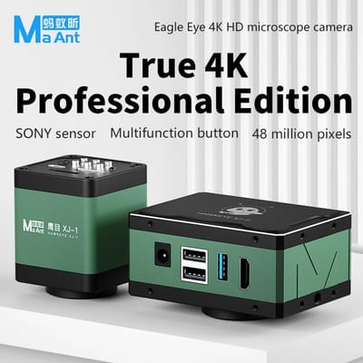 Maant XJ-2 4K UHD 30fps Digitale Microscoopcamera met ingebouwde IMX678 1/1.8 sensor, HDMI en USB-uitgang voor BGA reparatie en CPU solderen XJ-1