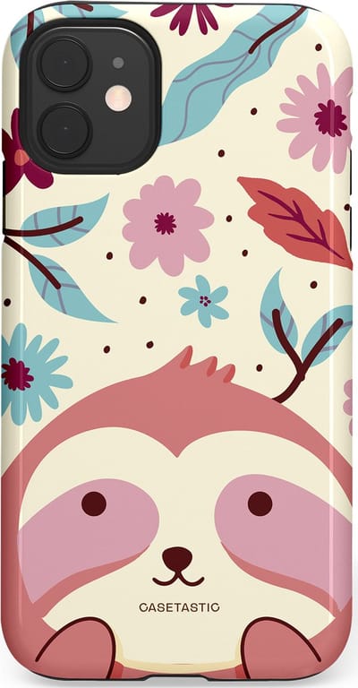 Casetastic Hoesje Geschikt voor Apple iPhone 11 - Stijlvolle Beschermende Duo-layer Case - Luiaard knuffels