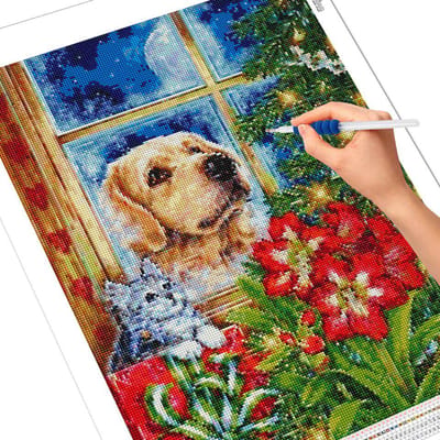 Diamant borduurwerk kat Strass kunst 5D DIY diamant schilderij hond dier kruissteek kerst Home decor cadeau Full Square 20X30CM