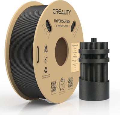 Creality Hyper PLA-CF Filament - PLA van koolstofvezel met hoge snelheid - zwart - filament 3d printer - Matte premium uitstraling - Extreem hoge stijfheid en lichtgewicht - Hoge slijtvastheid - 1,75 mm - 1 kg - 3D Printer Filament