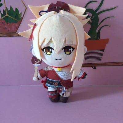 Anime Genshin Impact Yoimiya Peluche Poupée Jouet Ning Guang Eula Jeu Mignon Doux Oreiller Rempli Cadeau Enfants 20cm 20cm white
