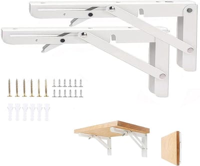 Inklapbare Plankhouder 400 mm - 2 Stuks - Stevige Wandhouder voor Garage, Keuken en Slaapkamer - Draagvermogen 90 kg