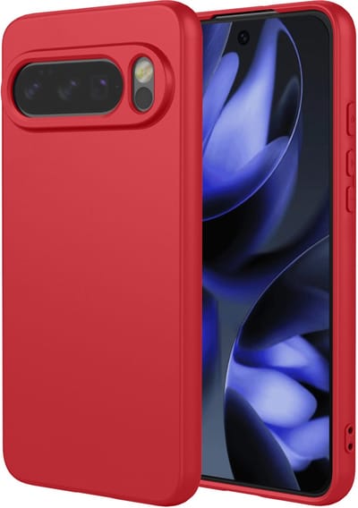 MobyDefend Hoesje - Geschikt voor Google Pixel 10 / Google Pixel 10 Pro - Matte Siliconen Backcover - Framboosrood