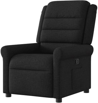 Relaxstoel Stof - Fauteuil Leunstoel - Ontspannen Zitten - Handmatig Verstelbaar - 73 x 915 x 1025 cm - Zwart