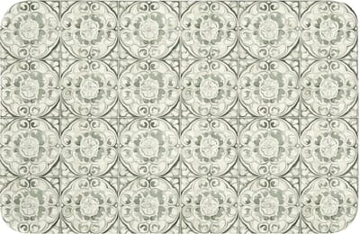 WC mat 60x40 cm - Antislip - Krulornament - Tegel - Groen - Toiletmat - Vloermat - Douchemat - Toilet tapijt - Toiletmatten