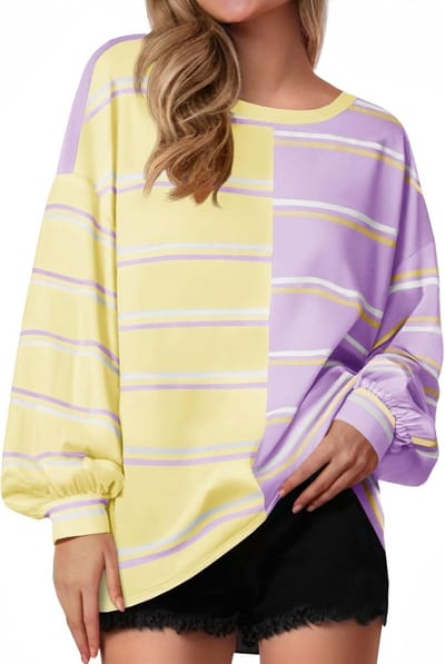 Cosensi- Tuniek Oversized - Lange Mouwen - Ronde Hals - Casual Top - Ademend Materiaal - Perfect voor Dagelijks Gebruik
