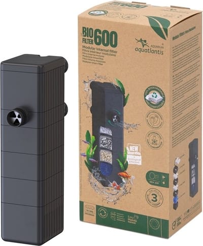 Aquatlantis Bio Filter 600 - Compact Aquarium Filter - Regelbare Uitstroom - Voor Aquaria van 70 tot 150 Liter