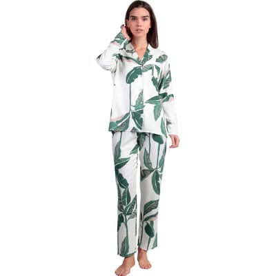 Pyjama-sets Admas Pyjama broek shirt lange mouwen Luxury Leaves