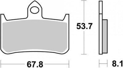 ap racing remblok voor motor honda 750 vfr rc30 1988 tot 1991 avg / avd / lmp222sf nieuw