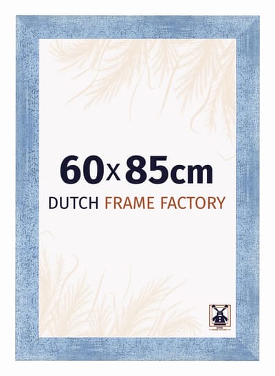 Fotolijst 60x85 cm - MDF - Helder Blauw Geveegd - Praag