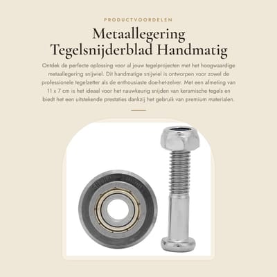 Solidchoice- Snijwiel Hoogwaardige Legering - Keramisch Snijblad - Handmatige Tegelsnijmachine - Scherpe Prestaties - Duurzaam - Verpakkingsgrootte 11 x 7 x 1 cm - Tegelsnijderblad