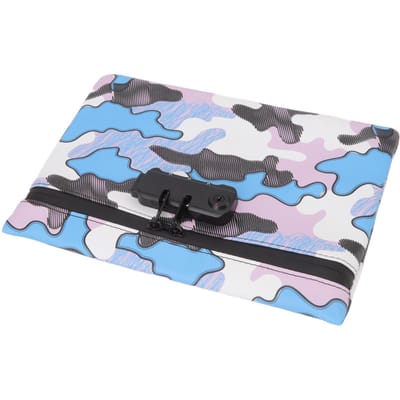 Sac Étanche à Odeur Sac de Rangement Sac de Transport Cuir PU avec Serrure à Combinaison pour la Maison l'Extérieur gray