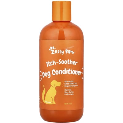 Zesty Paws, Jeukverzachtende Conditioner voor Honden, Alle Leeftijden, 16 fl oz white
